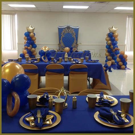 Royal Blue Baby Shower Decorations Centerpiece Royal Blue And Gold