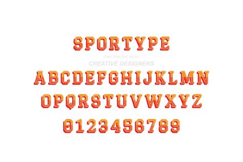 Premium Vector Sport Original 3d Bold Font Alphabet Letters And Numbers