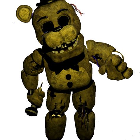 Standing Withered Golden Freddy Transparent By Kero1395 On Deviantart