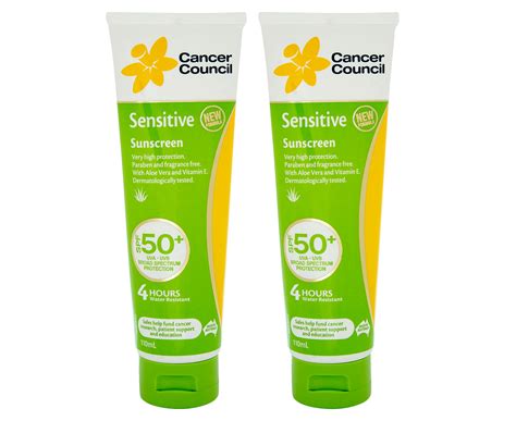 Cancer council products make it even easier to stay protected from damaging uv rays, and we've got them all on sale now! 2 x Cancer Council Sensitive Sunscreen 110mL - SPF50 ...