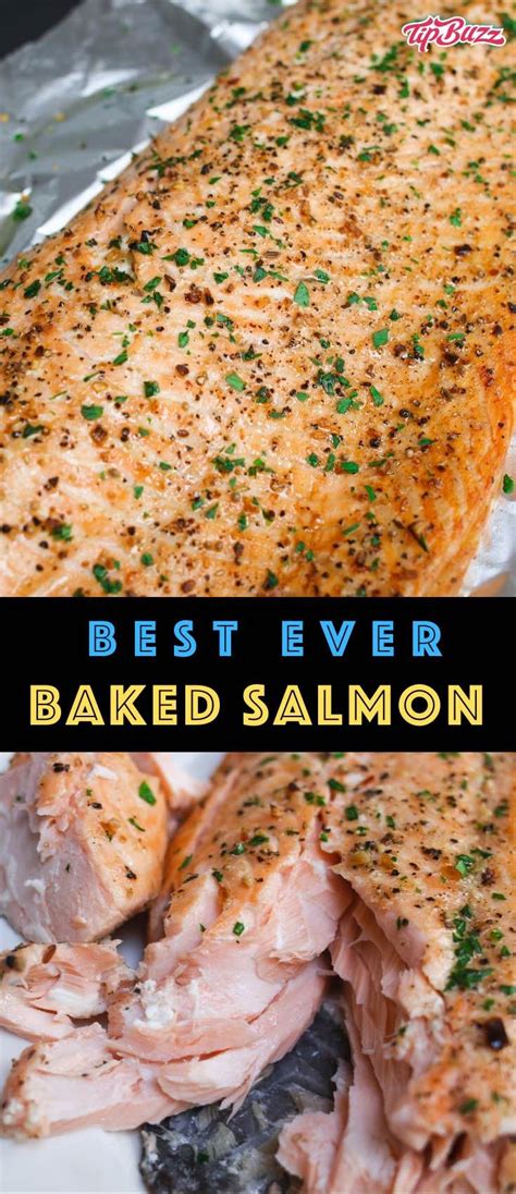 This baked salmon is our favorite recipe. Enjoy this oven baked salmon that's moist, flaky and full ...