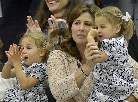 Roger federer and wife mirka. Wimbledon 2012: Roger Federer's twin daughters cheer as ...