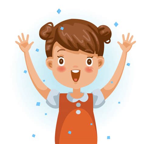 Best Excited Girl Illustrations Royalty Free Vector Graphics And Clip