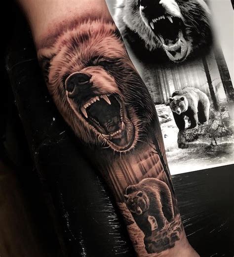 40 Stunning Bear Tattoos Symbolism And Meanings Art And Design