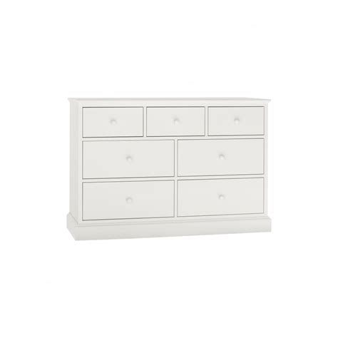 Ashby White 3 Over 4 Chest Of Drawers Bedroom From Breeze Furniture Uk