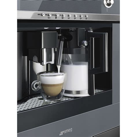 Bean to cup coffee machines. Smeg CMS4101S Silver Linea Aesthetic Built-in Coffee ...