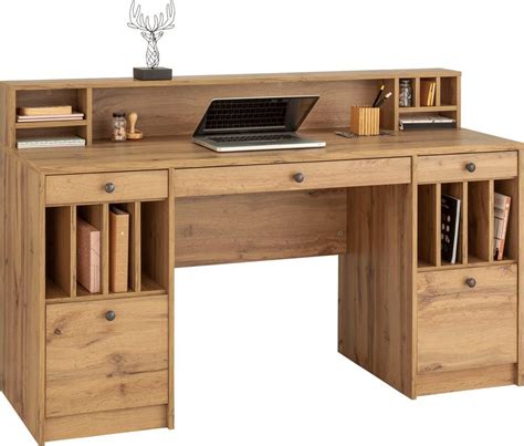 Antiker schreibtisch aus mahagoni mit geschwungener front. Places of Style Schreibtisch »Licia«, Schreibtisch "Licia ...