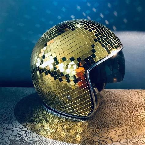 Classic Disco Ball Helmet Mirror Glitter Ball Helmets Hat For Club Bar