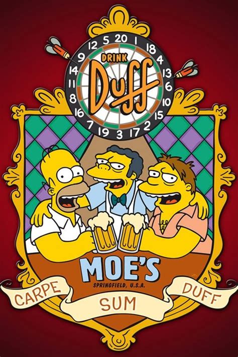 The animated tv show the simpsons is an american english language animated sitcom which has been broadcast in the united states since 1989 on fox. Poster Taverna Do Moe Simpsons Cerveja - Uau Posters ...