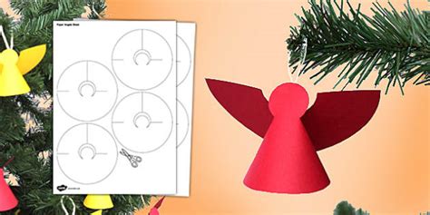 Christmas Angel Paper Craft Template Crafts And Activities