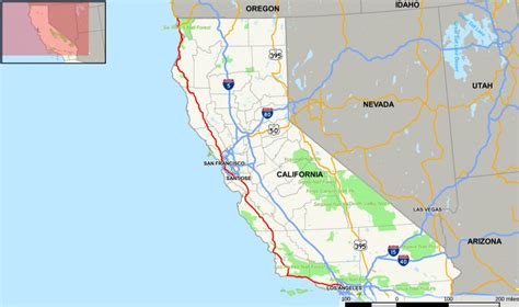 Route 1 California Road Trip Map Klipy Route 1 California Map