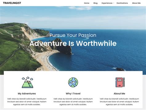 Travelingist Minimal Travel Blog Theme For Free Designhooks