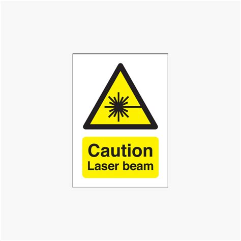 175x125mm Caution Laser Beam Self Adhesive Plastic Signs Safety Sign Uk