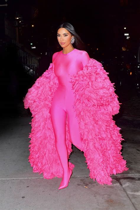 Kim Kardashian Stuns In All Pink As She Arrives At The Snl After Party