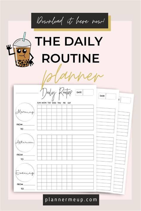 Daily Routine Planner Weekly Routine Tracker Morning Etsy In 2020