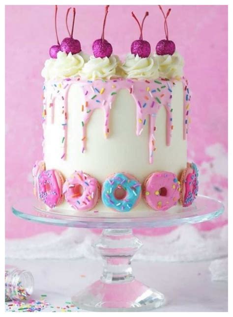 Pin By Alyssa Valenzuela On Colorful Drip Cakes Donut Birthday Cake