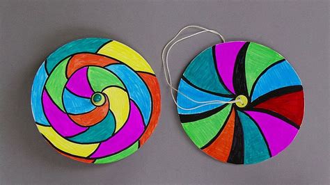 How To Make Paper Spinners Easy Paper Crafts For Kids Youtube