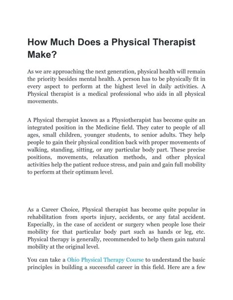 PPT How Much Does A Physical Therapist Make PowerPoint Presentation ID