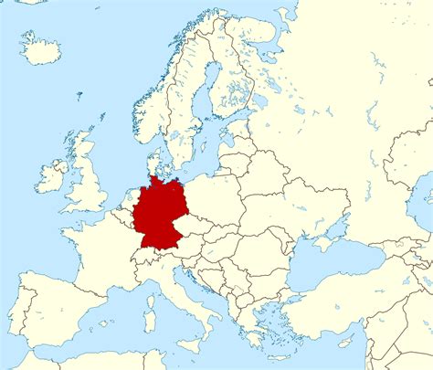 Map Of Germany In Europe World Map