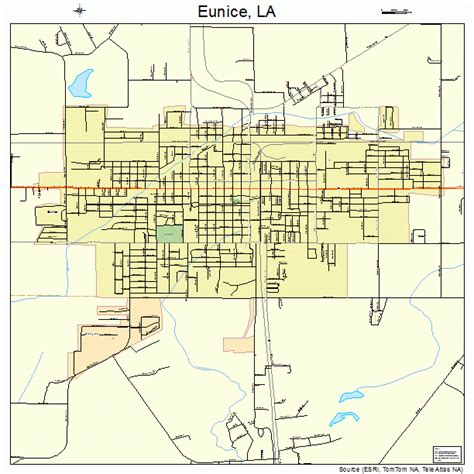 Eunice Louisiana Street Map 2224565