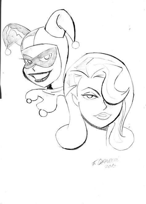 Harley Quinn And Poison Ivy Coloring Pages Coloring Pages