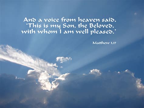 Matthew 317 Poster And A Voice From Heaven Said ‘this Is My Son