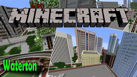 Minecraft Map Showcase Waterton A Modern City Youtube