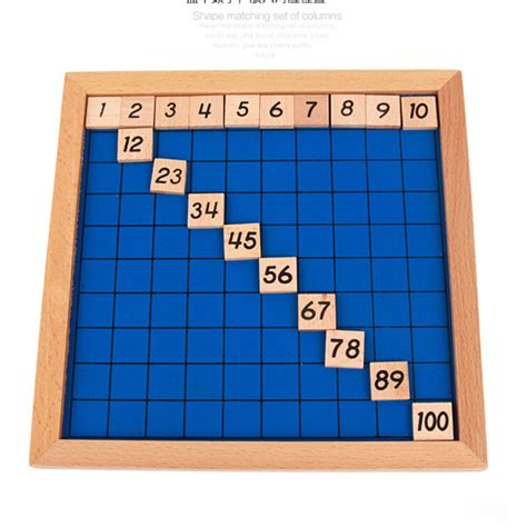 1 Set Wooden Montessori Digital Board 1 100 Continuous
