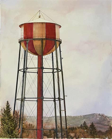 Idaho Falls Water Tower 2 Painting By Candace Rowe Fine Art America