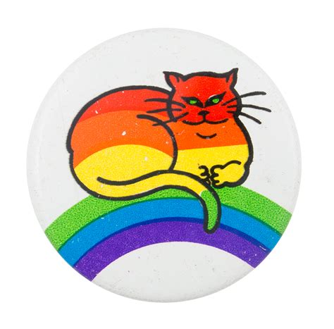 Rainbow Cat Busy Beaver Button Museum