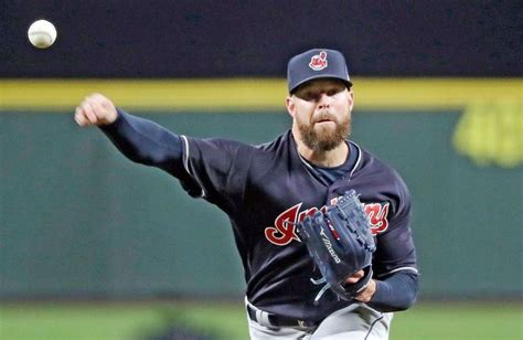 Cleveland Indians Starting Pitcher Corey Kluber Throws Against The