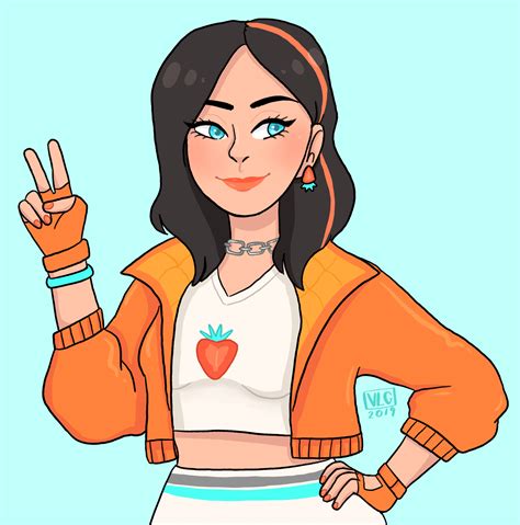 Want to discover art related to fortnite? I drew Rox in her orange outfit! : FortNiteBR