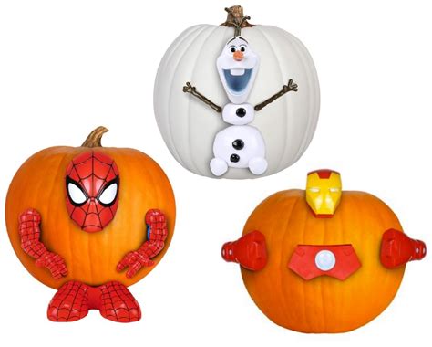 13 For A Set Of 2 Disney And Marvel Pumpkin Push Ins
