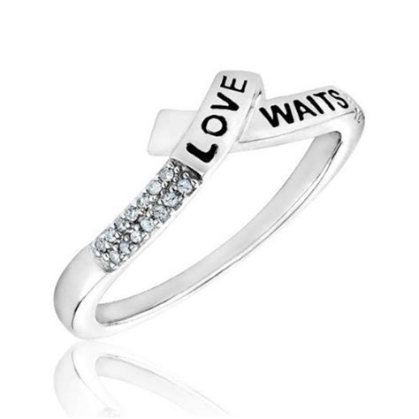 Sterling Silver Diamond Purity Ring Purity Ring Jewelry Rings For Girls