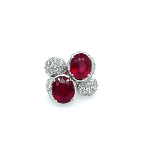 Zydo Rubellite And Diamond Ring 18k White Gold For Sale At 1stdibs