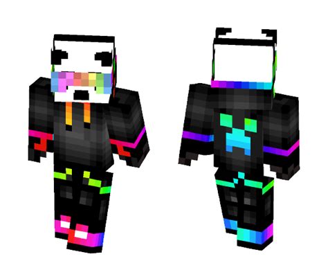 Download Panda Awesomness Rainbow Minecraft Skin For Free