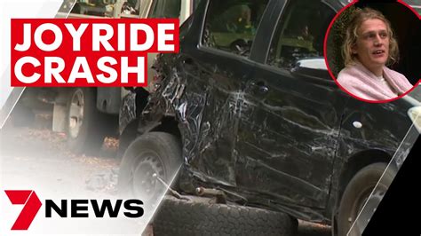 Stolen Car Crashes Into Parked Cars During A Joyride In Glebe 7news Youtube