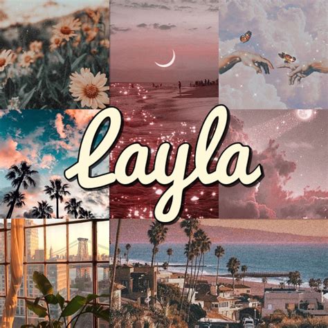 Layla Name Collage Wallpaper Layla Name Name Wallpaper Layla
