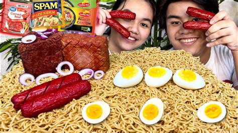 Lucky Me Pancit Canton Spam Crispy Imported Corned Beef Atbp