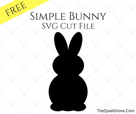 Simple Bunny Silhouette SVG Cut File ⋆ The Quiet Grove
