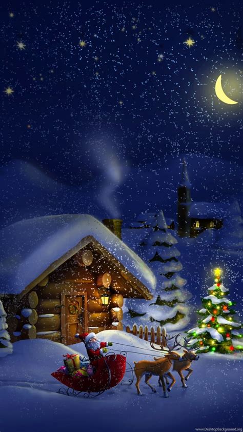 Christmas Night With Santa 4k Ultra Hd Wallpapers Desktop