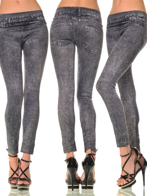 Sayfut Womens Girls Soft Stretchy Jeggings Pants Skinny Pencil Jeans Printed Leggings
