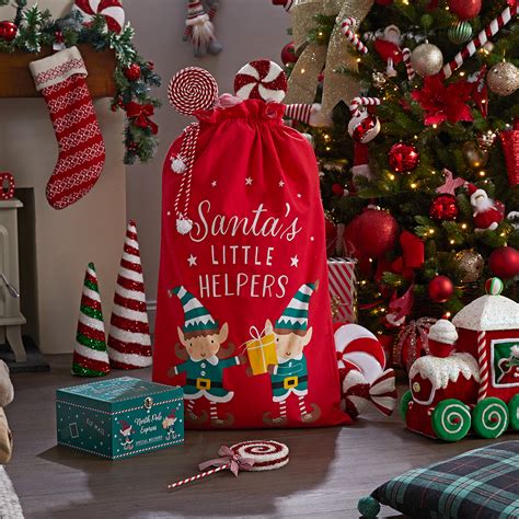 Buy Sleigh Bells Large Canvas Novelty Christmas Sack Santas Little