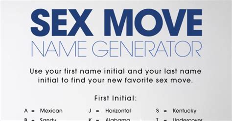 Sex Name Generator What S Yours Sexuality