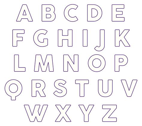 Free Printable Block Letter Templates 1 To 12 Inch Stencil Letters To