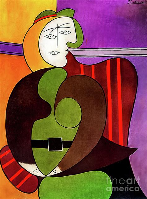 Seated Woman In A Red Armchair By Pablo Picasso 1931 Painting By Pablo