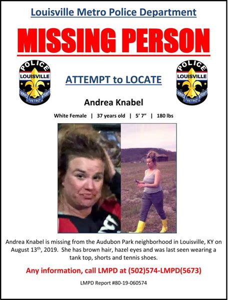 police release new flyer of missing louisville mom days after reported sighting in clarksville