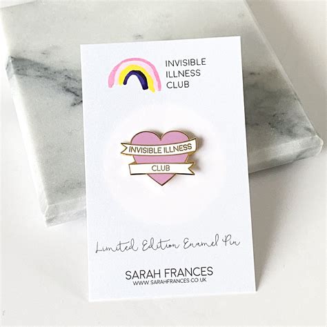 Invisible Illness Club Enamel Pin Invisible Illness Pin Etsy