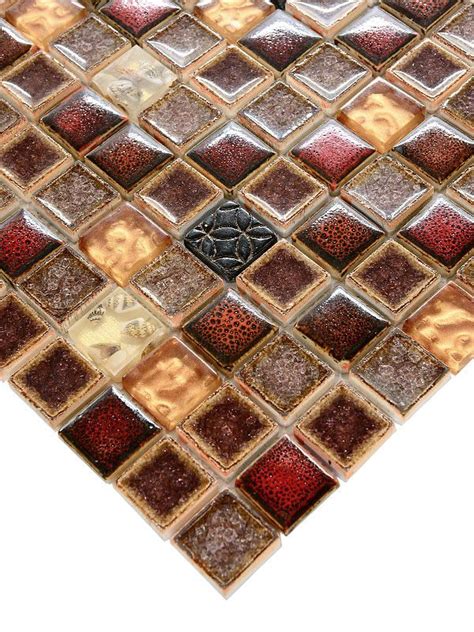 Ceramic tiles costs vary depending on the size, thickness a thin layer of mortar is applied to the wall and keyed. Red Beige Glass Ceramic Backsplash Tile for Kitchen ...