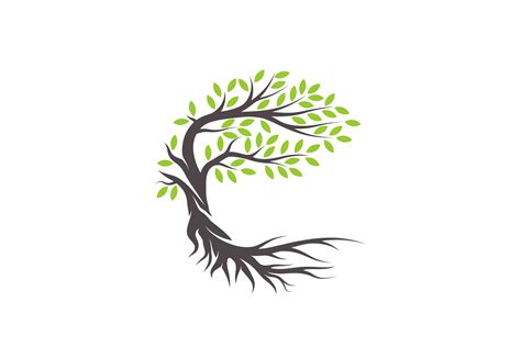 Tree And Roots Logo Design Vector Gráfico Por Weasley99 · Creative Fabrica